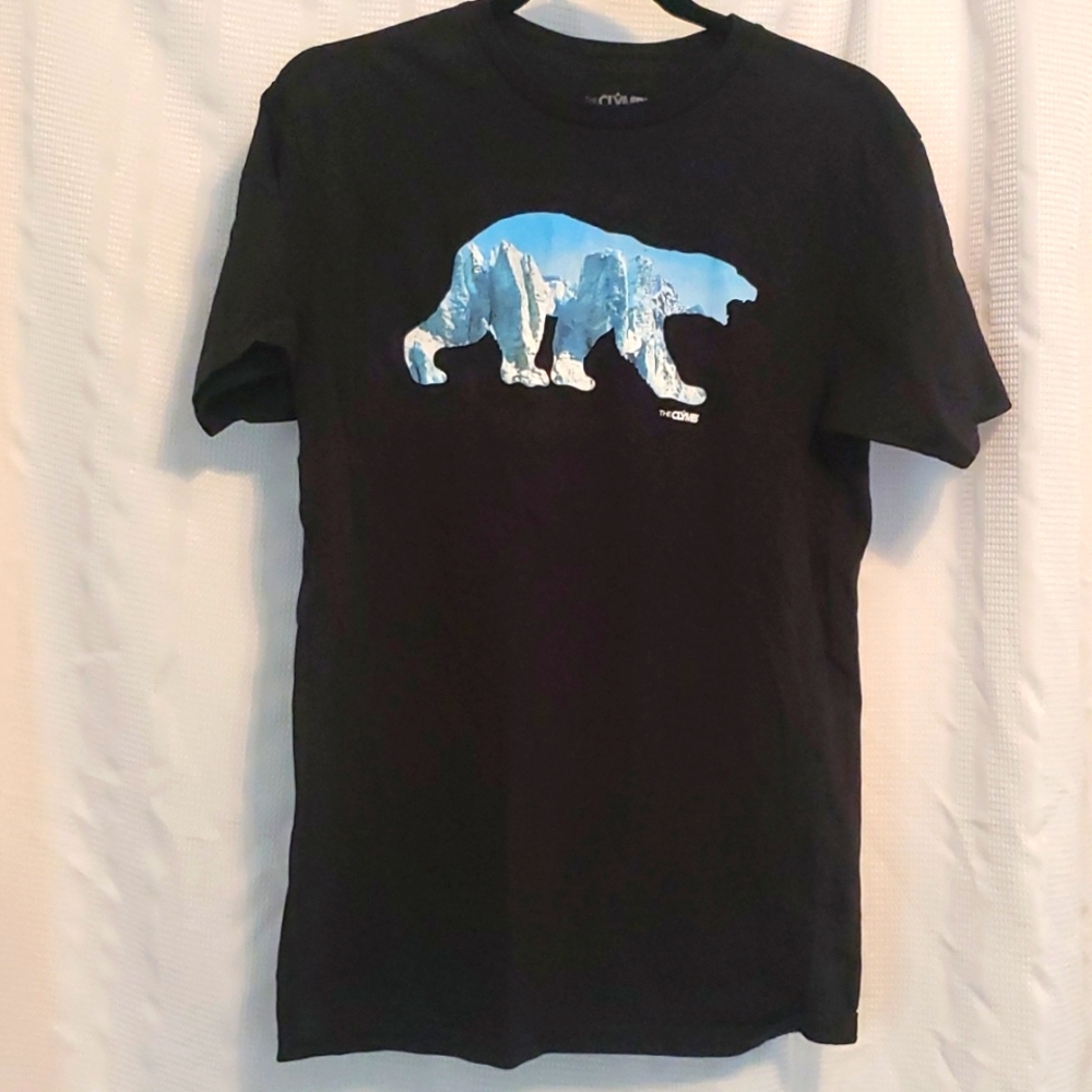 THE CLYMB Men's T-Shirt Polar Bear Medium Black